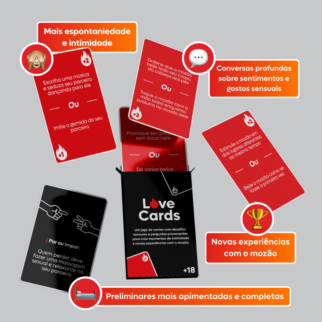 Kit Love: Chocolate e Cards Físico