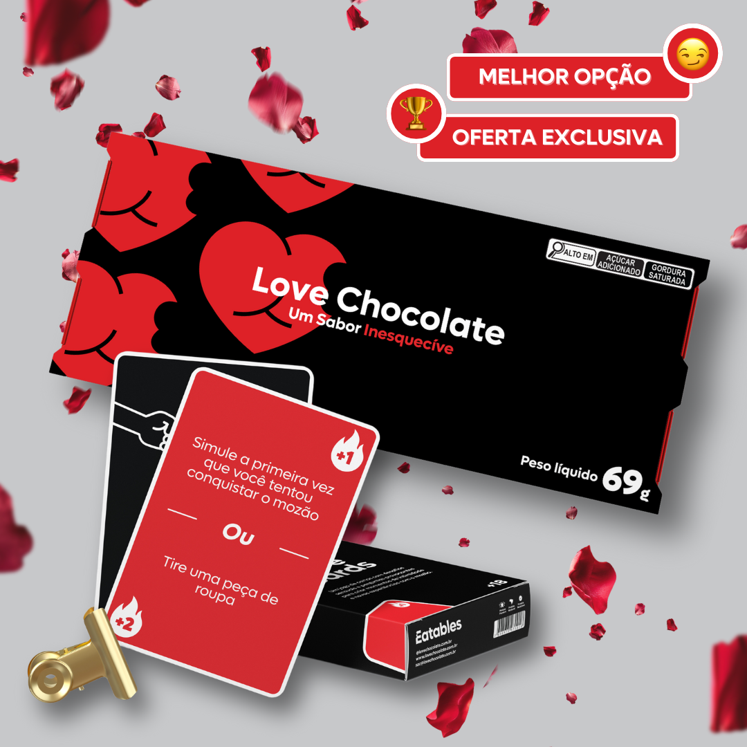 Kit Love: Chocolate e Cards Físico